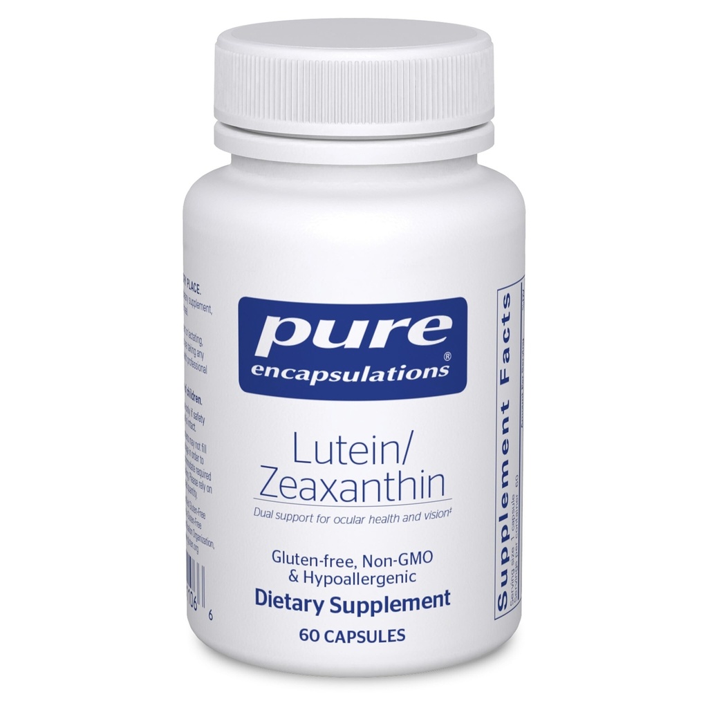 Pure Encapsulations Lutein & Zeaxanthin - 전체적인 Vision* 지원 - Macular 안료 & 눈 건강* 유지 - 산화 방지제 지원* - Vegan-Friendly & Non-GMO - 60 캡슐