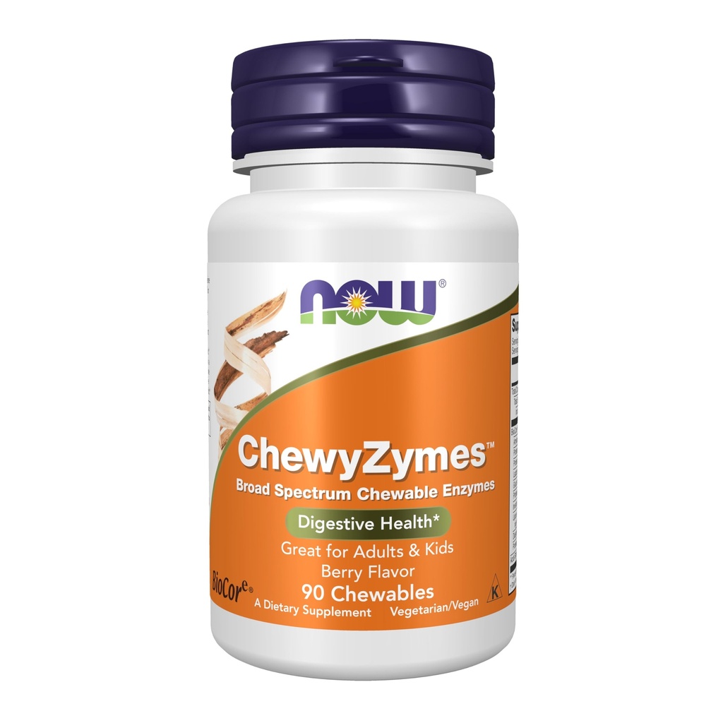 지금 식품 보충제, ChewyZymes, Broad Spectrum Chewable Enzymes, Berry flavor, 90 Chewables