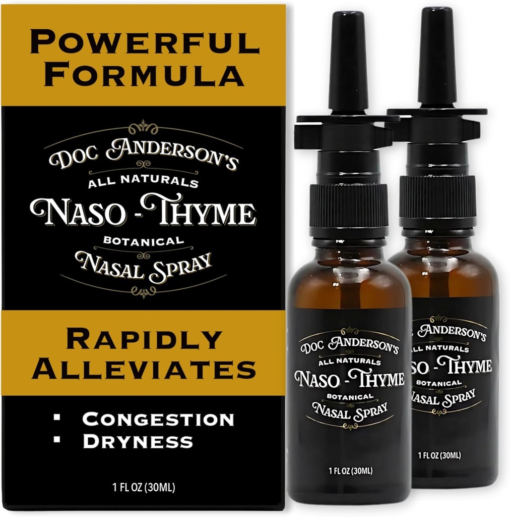 Doc Anderson's Botanical Nasal Spray – Aloe & Thyme과 Natural Congestion Relief, Combat Irritants 및 Moisturizes, 미국에서 만든 (2 팩)