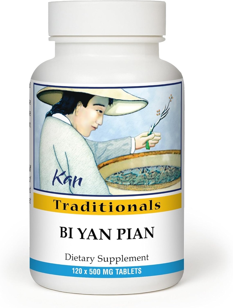 Kan Herb Company Bi Yan Pian – Sinus Health를 위한 전통 중국 초본 공식, 명확한 Nasal Passages, Eases Seasonal Discomfort, 초본 보충교재, 120의 정제