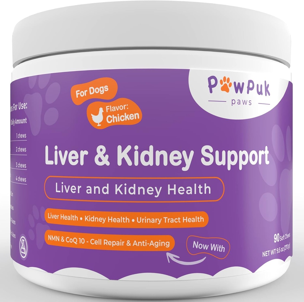 Liver & Kidney Vitamins는 개, SAM-E & Silymarin - Liver Function, NMN & CoQ10 - 노화 방지, Rehmannia & Rhubarb - 자연 초본 신장 지원, Cranberry - UT 건강