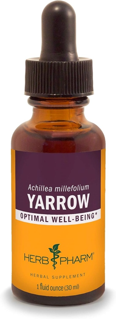 허브 Pharm Yarrow 꽃 탑 액체 추출물 - 1 Ounce