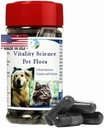Vitality Science Pet Flora - 고양이 및 개를위한 자연 Probiotics | 소화 지원 보충교재 | 고양이 변비 및 개 가스 구호 | 일일 구트 건강 프로바이오틱스 (250 캡슐)