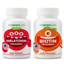 아이 Melatonin 1mg Chewables + Biotin 5000mcg Chewables 뭉치