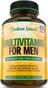 에너지, 초점 및 성능을위한 남성 Multivitamin 보충. 남자 비타민 A, C, D, E & B12, 아연, 칼슘, 마그네슘 & 더 많은 것. 다 비타민 60 캡슐 미국에서 만드는