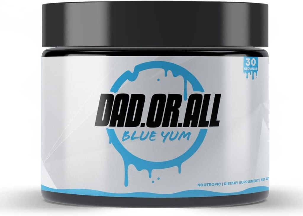 에너지와 초점을위한 DADORALL Nootropic 분말 | Nootropic 보충제, 성인 200mg 카페인, 스쿠프 당 5g, 5.29 Ounces, (블루 유머, 30 서빙 팩 1)