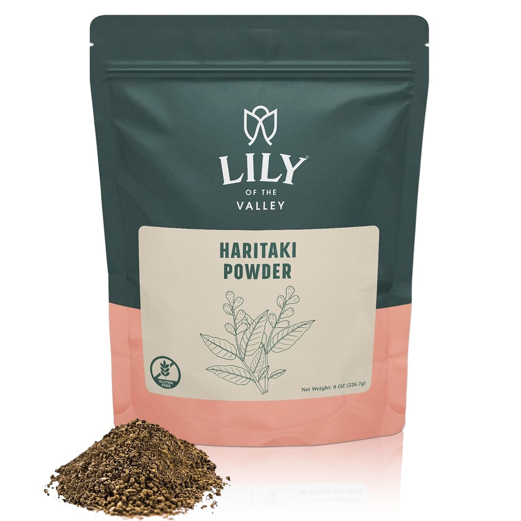 Lily of the Valley Haritaki Powder - Terminalia Chebula - 인도에서 소스 - Ayurvedic Herb - 100 % 천연 및 추가 보존 - Vegan & Gluten-Free (8oz, 226g) - 패키지 월 Vary
