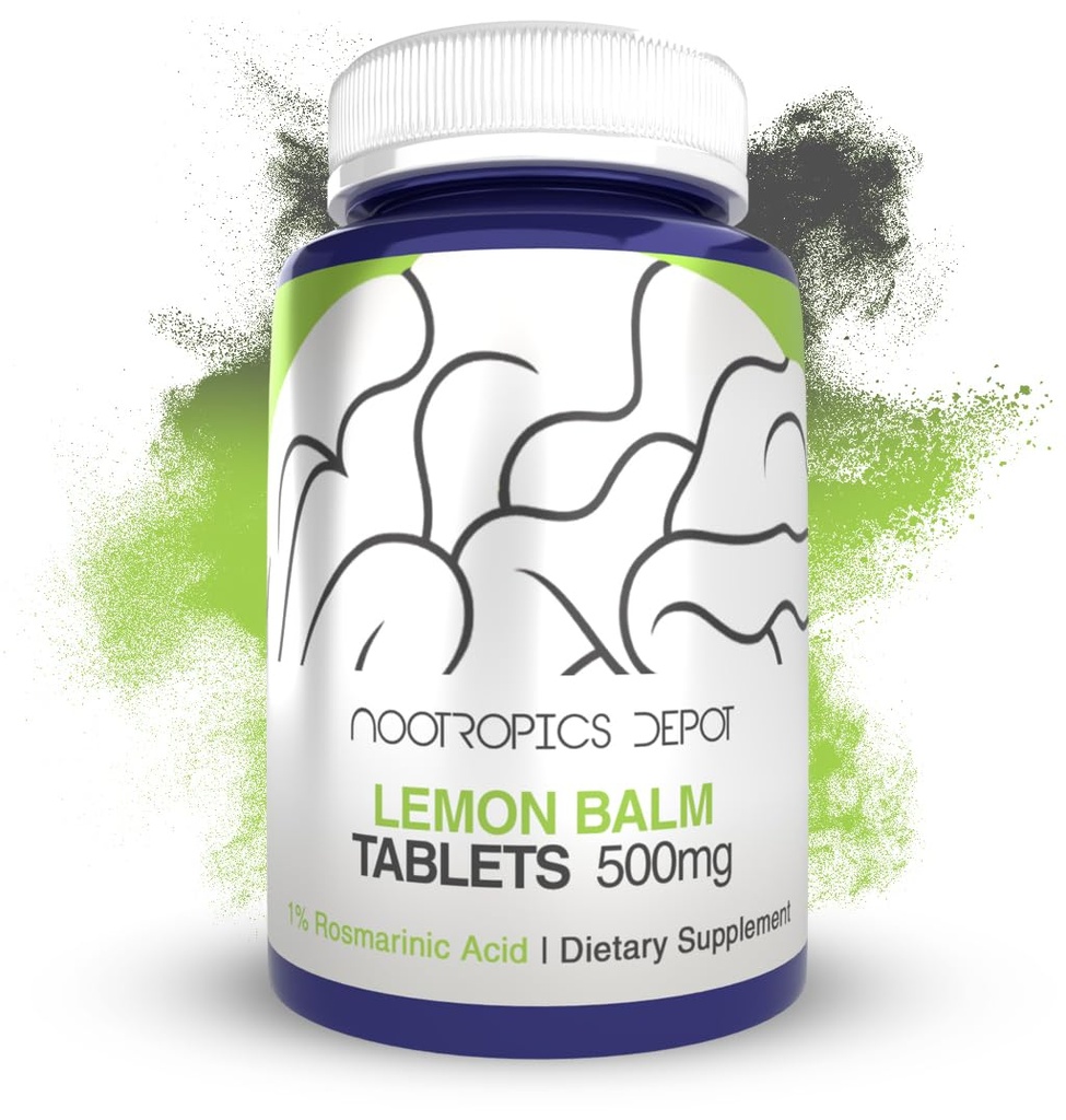 Nootropics Depot 레몬 발름 추출물 정제 | 500mg | 120 조사 | 10:1 물 에탄올 추출물
