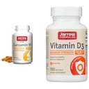 Jarrow Formulas Curcumin 95 500mg - 최대 120 인분 (Veggie Caps) 및 비타민 D3 125 mcg (5000 IU) - 100 인분 (Softgels)