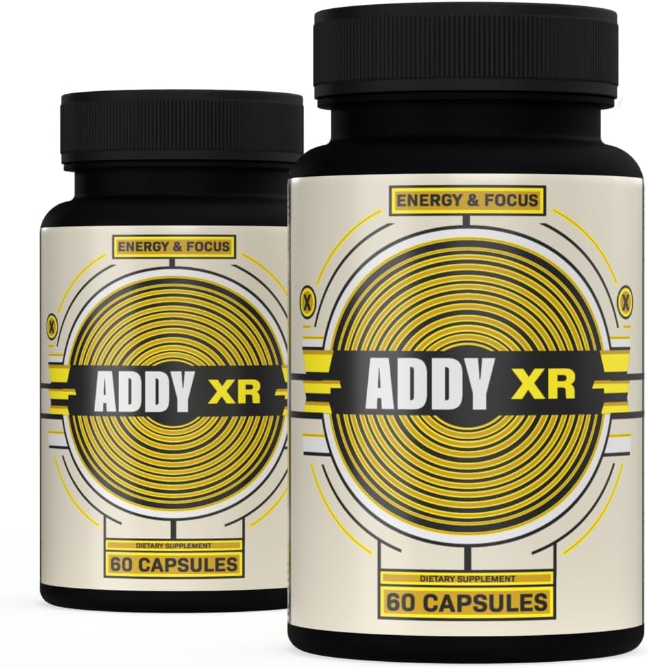 ADDY XR - Adderall 대안 - 럭셔리 에너지 관리 - 초점 및 에너지 보충 - 상한 두뇌 승압기 - 초점, 에너지 및 메모리 지원 비타민 - 청정 에너지 - 샤프 포커스 - 2 팩 (2)