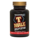 NaturesPlus T Male - 60 채식 캡슐 - 근육 이익을 촉진하고 체력, 무드 강화 - 글루텐 무료 - 30 총 봉사