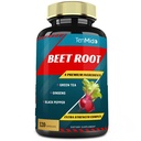Beet 뿌리 추출물 캡슐, 4 개월 공급 & 녹차, 인삼, 블랙 페퍼 | 증가 에너지, 운동 성능 지원, 부스트 체력 | 영양 운동 보충제