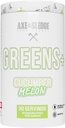 Axe & Sledge Greens+ Superfood Powder | 그린 주스, 프로바이오틱스, 다이제스트 효소, Ashwagandha, 코코넛 워터 파우더 | 자연적으로 맛있고 단화, 30 인분, 플러스 V2 쿠이 멜론