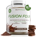 Fusion 4 채식 단백질 분말 - 21g 식물 기반 단백질 분말 - 글루텐 무료, 낙농 무료 및 간장 무료, 완두 단백질 BCAA의 - 초콜릿 맛 - 5lbs