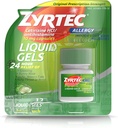 Zyrtec 24 시간 실내 & 옥외 알레르기 액체 젤, Cetirizine 염산염을 가진 항히스타민 캡슐 Allergy 안전, 12의 ct (2의 포장)