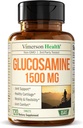 글루코사민 황산염 1500mg w/Potassium - 기세, 뼈 & 합동 건강을 위한 FSA Eligible 합동 지원 보충교재, 뒤, 무릎 & 손 - 글루코사민 Complex 120 탭