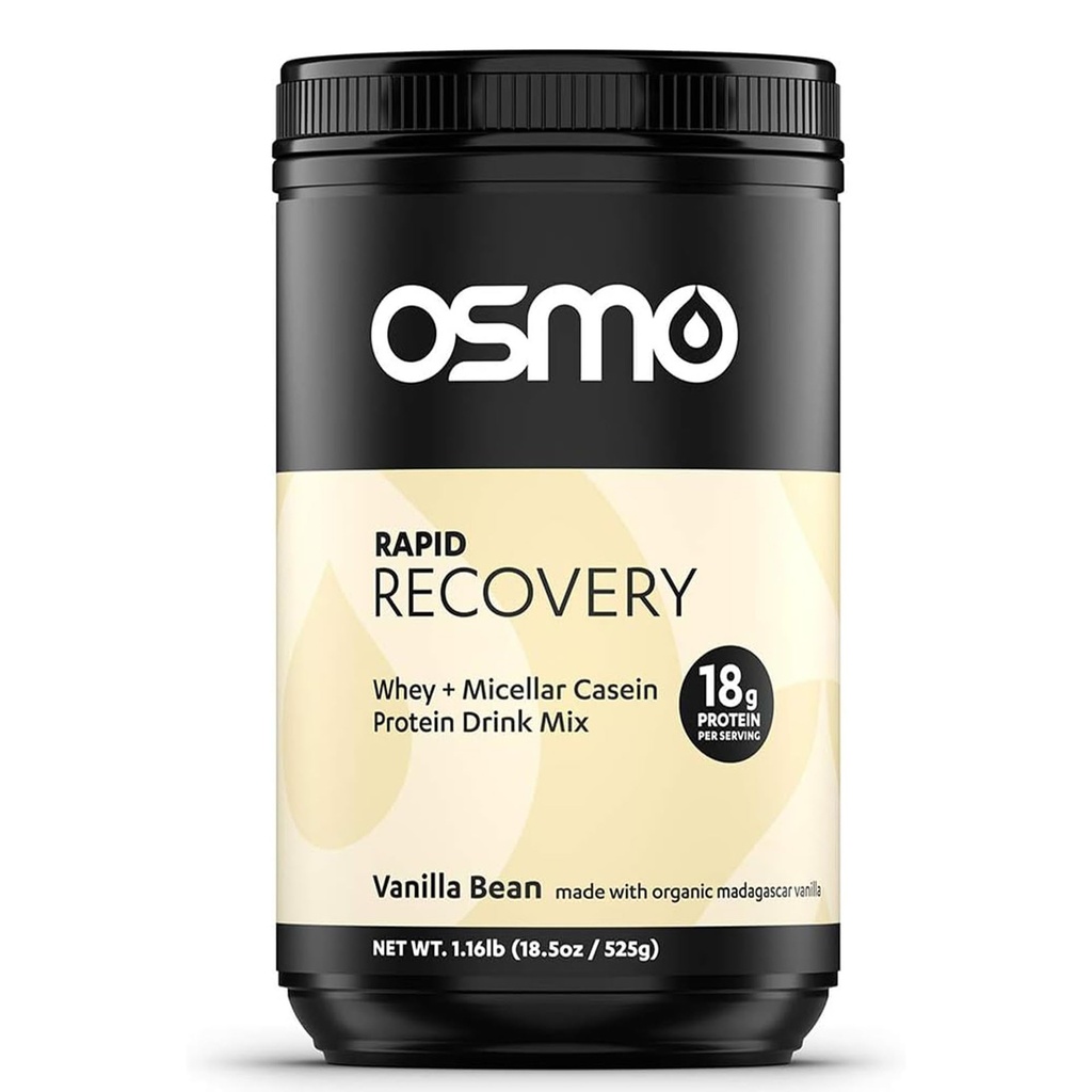 Osmo Nutrition Rapid Recovery Mix | Whey Isolate & Micellar Casein Powdered Drink | Accelerates Glycogen Restoration | 근육 수리 | 바닐라 | 모든 천연 재료 | 14 인분