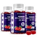 Vitamatic Sugar Free Melatonin 30mg per Gummy - 60 서빙 - 60 채식 Gummies - 보충 (60 개)을 형성하는 비하 비트