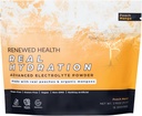 Real Hydration - 유기 과일 기반 일렉트로 믹스 - 유기 과일 및 핑크 소금 - 제 설탕 및 채식 - 하이드로 션, 면역 및 회복 지원 (15 인분, 복숭아 망고)