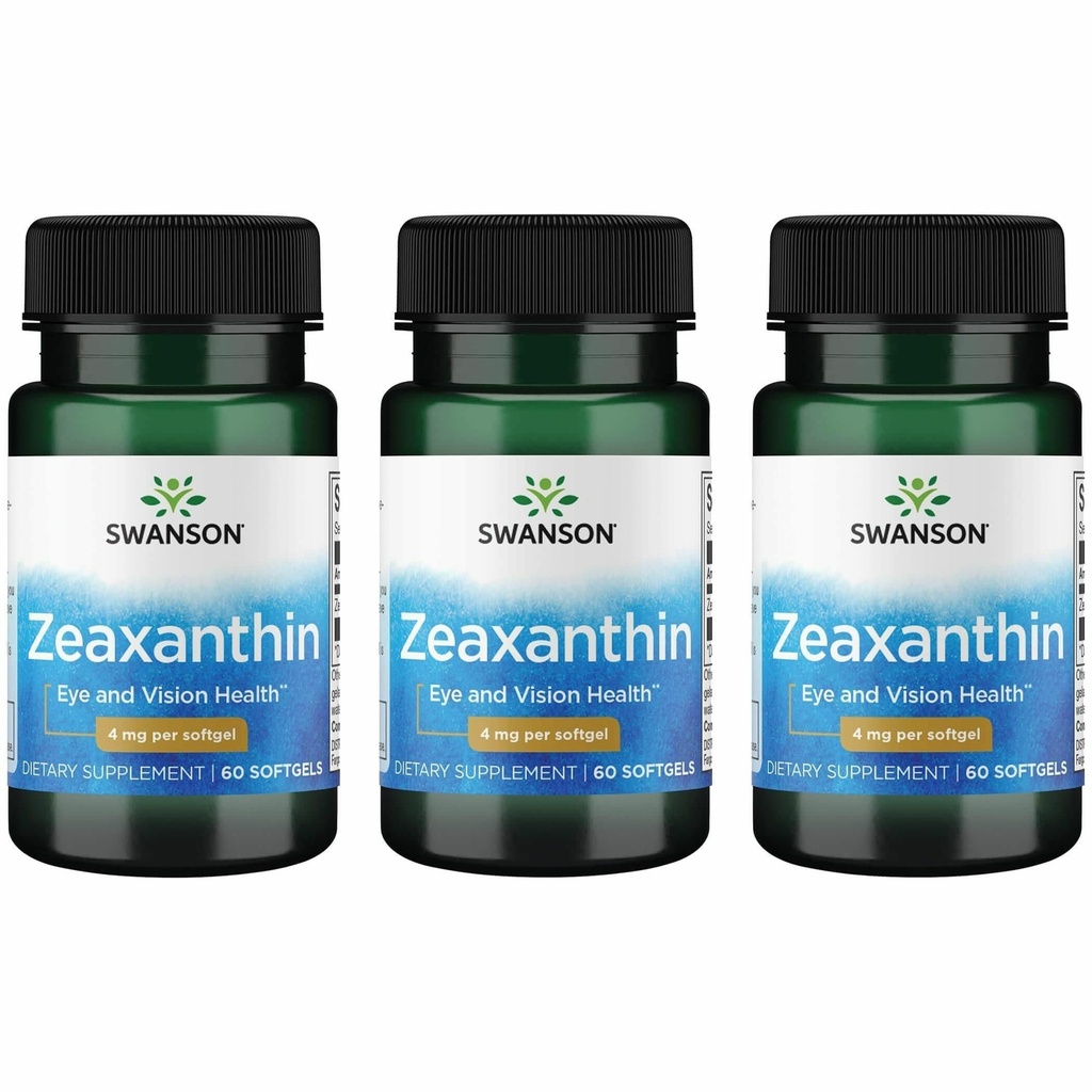 Swanson Zeaxanthin 4 밀리그램 60 Sgels (3 팩)