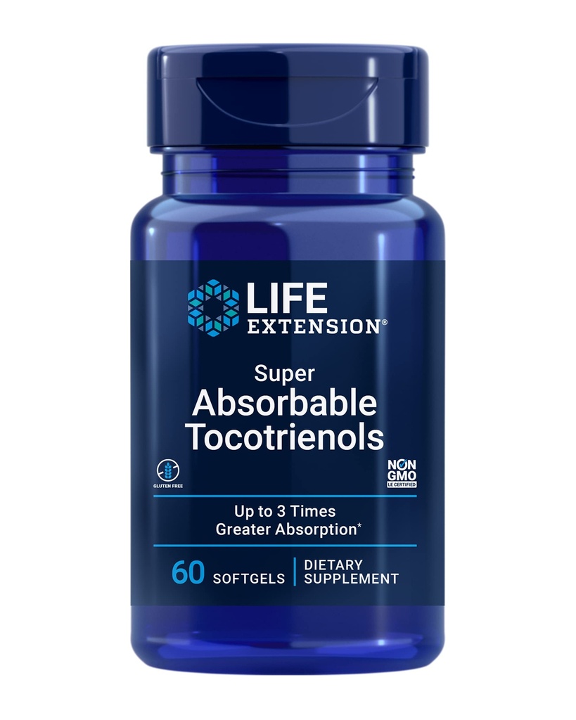 생활 연장 최고 흡수가능한 Tocotrienols, D 알파 tocopherol로 비타민 E, 혼합 tocotrienols, 지원 머리 성장, 뇌 기능, 글루텐 자유로운, 비 GMO, 60 softgels