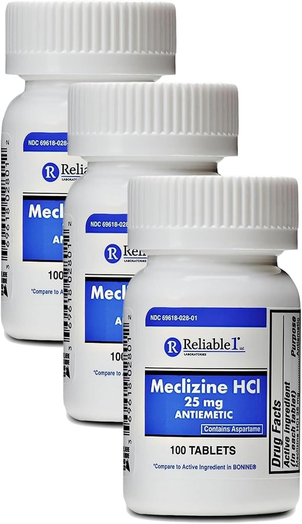 Meclizine HCL 25mg 100 정제 (1 병) (포장 3)