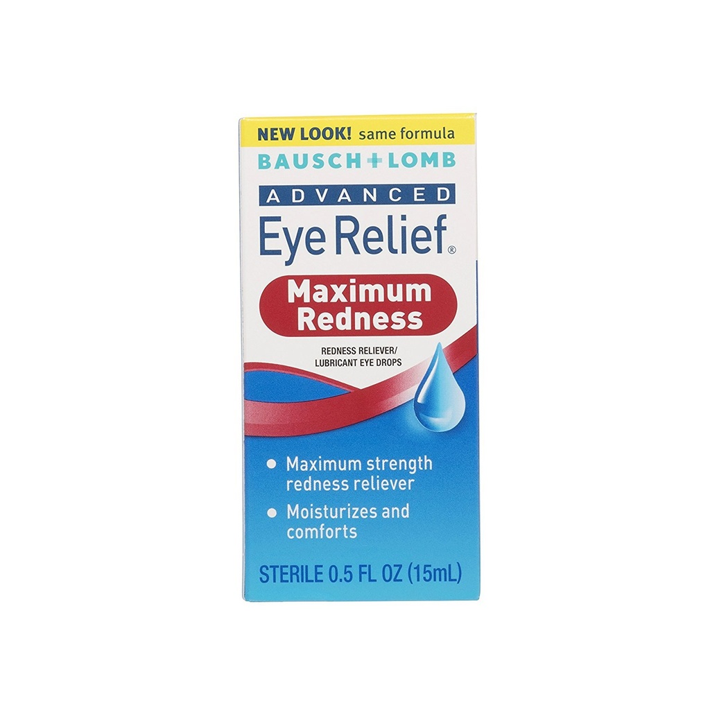 Bausch 및 Lomb Advanced Redness Relief Drops, 0.5 Ounce - 3 케이스 당.