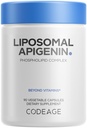 Codeage Liposomal Apigenin 보충교재, 3 달 공급, 매일 Flavonoid Chamomile 추출물, Liposomal Phospholipid Complex, 비 GMO 해바라기 기름, Phosphatidylcholine Vegan 혼합, 글루텐 자유로운, 90 조사