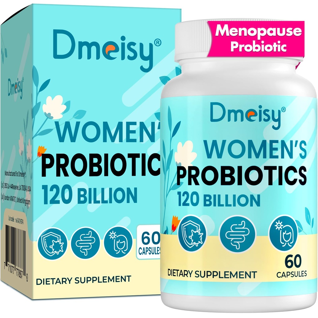 여성, 120 억 CFU Probiotic, 13-in-1 허브 Probiotics Complex, Menopause Relief, 호르몬 균형, 핫 플래시, 나이트 스웨터, 무드 스윙, Gut & Immunity - 60 캡슐에 대 한 Menopause 보충제