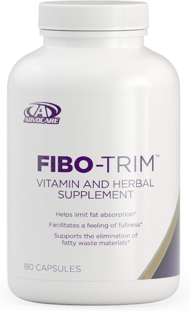 AdvoCare Fibo-Trim - 도움 한계 흡수 * - 비타민 C, 비타민 E, Niacin, 타우린 및 더 - 180 캡슐을 가진 규정식 보충교재