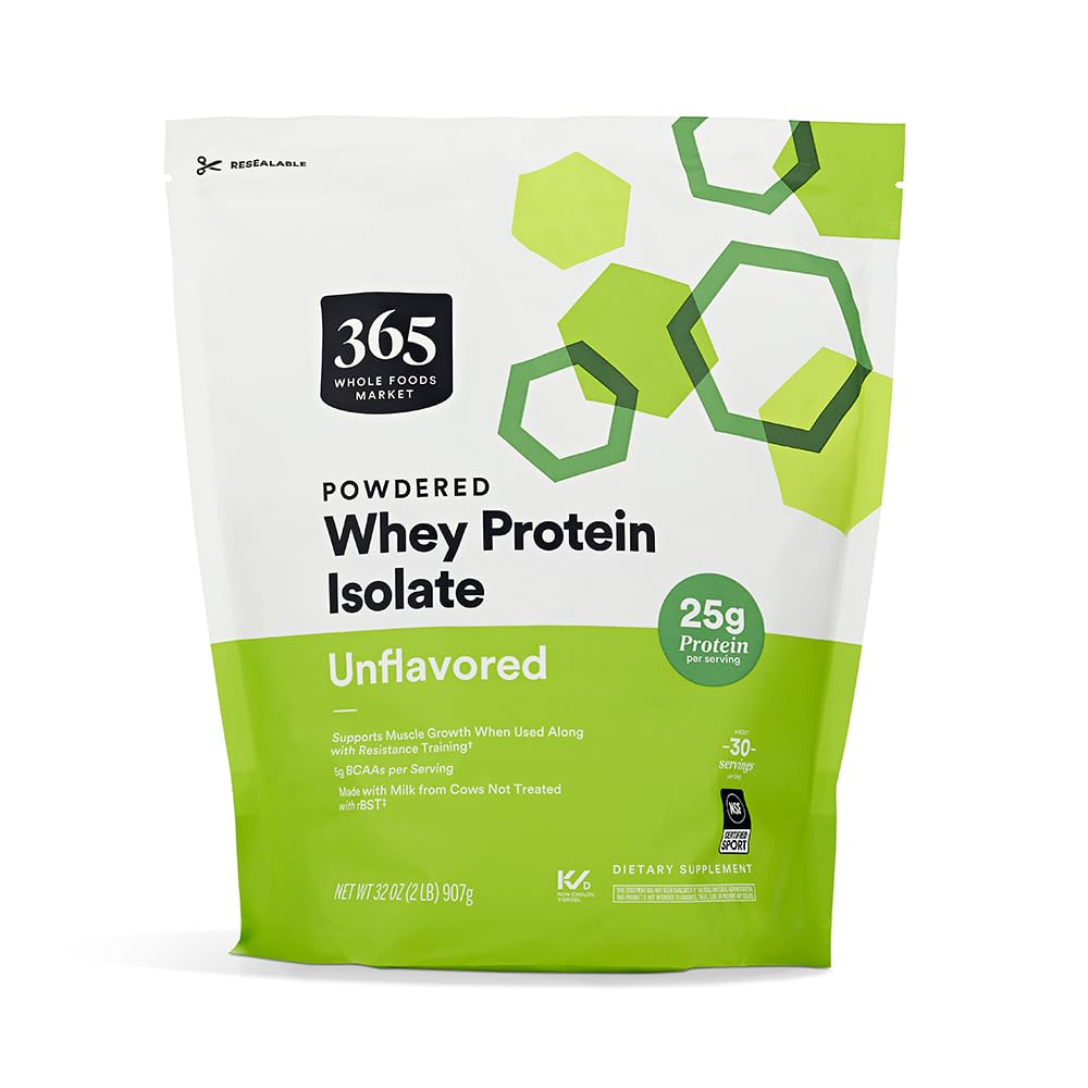 전체 식품 시장의 365, Whey Protein Isolate, Unflavored, 32 Ounce