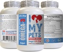 I LOVE MY PETS LLC 개 단백질 보충 - 개를위한 오메가 3 생선 기름 - 고급 프리미엄 품질 - 개를위한 epa - 180 Softgels (1 병)