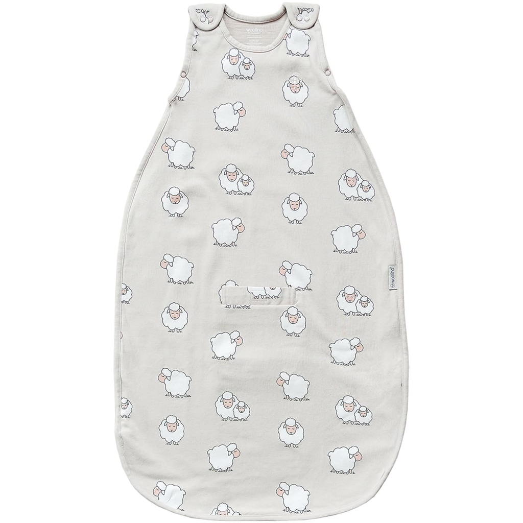 Woolino 4 Season Sleep Sack - Ultimate Merino Wool 및 Organic Cotton Sleeping Bag - 아기를위한 2 웨이 지퍼 조절 가능한 보편적 인 크기 수면 부족 (2-24 개월) - 양털