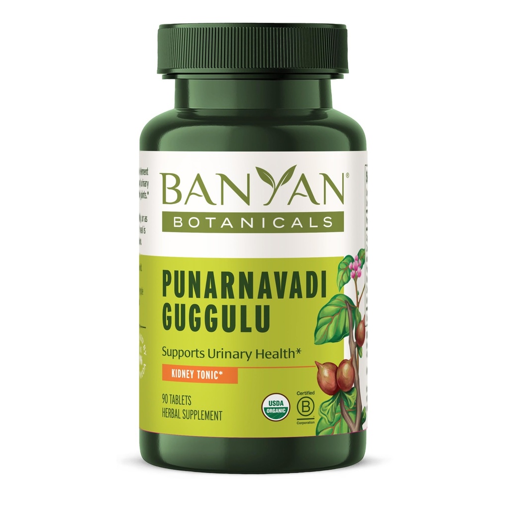 Banyan Botanicals 유기 Punarnavadi Guggulu 정제 – 유기 공동 보충 – Kidneys 및 Urinary System*의 건강한 기능을 지원 – 90 정제 – 비 GMO 지속 가능한 Sourced Vegan*