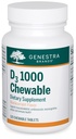 Genestra 브랜드 D3 1000 Chewable | 비타민 D 보충 | 120 Chewable Tablet | 천연 블랙커런트 맛