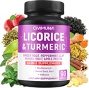 Licorice 캡슐, 심황 뿌리, 생강 뿌리, Peppermint 잎, Papaya 과일 3 개월 공급