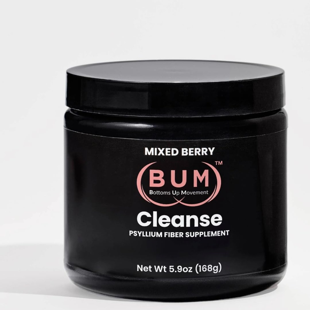 (Bum) Psyllium Husk 섬유 분말, 스테비아와 혼합 된 베리 맛 음료, 구호 및 소화 건강, 매일 수용성 섬유 보충, 설탕 & 글루텐 무료, 채식, 30 서빙