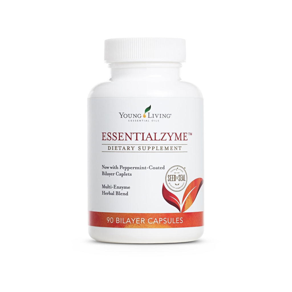Young Living Essentialzyme - 90 캡슐 | 멀티 효소 포뮬러 | 자극 효소 활성 | 최적의 소화를 위한 소화 건강 지원 | Keto-Friendly | Dietary Supplement