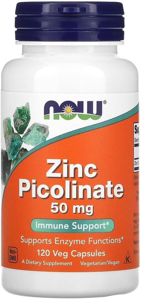 지금 음식 아연 Picolinate 50mg의 120의 캡슐 (포장 2)