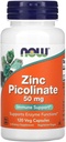 지금 음식 아연 Picolinate 50mg의 120의 캡슐 (포장 2)