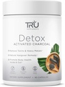 TRU 보조 식품 Detox 클렌징 캡슐 활성화 된 숯, 전체 바디 클렌징 구호 및 Clear Skin, Vegan-Friendly Natural Detox Support, 60 서빙