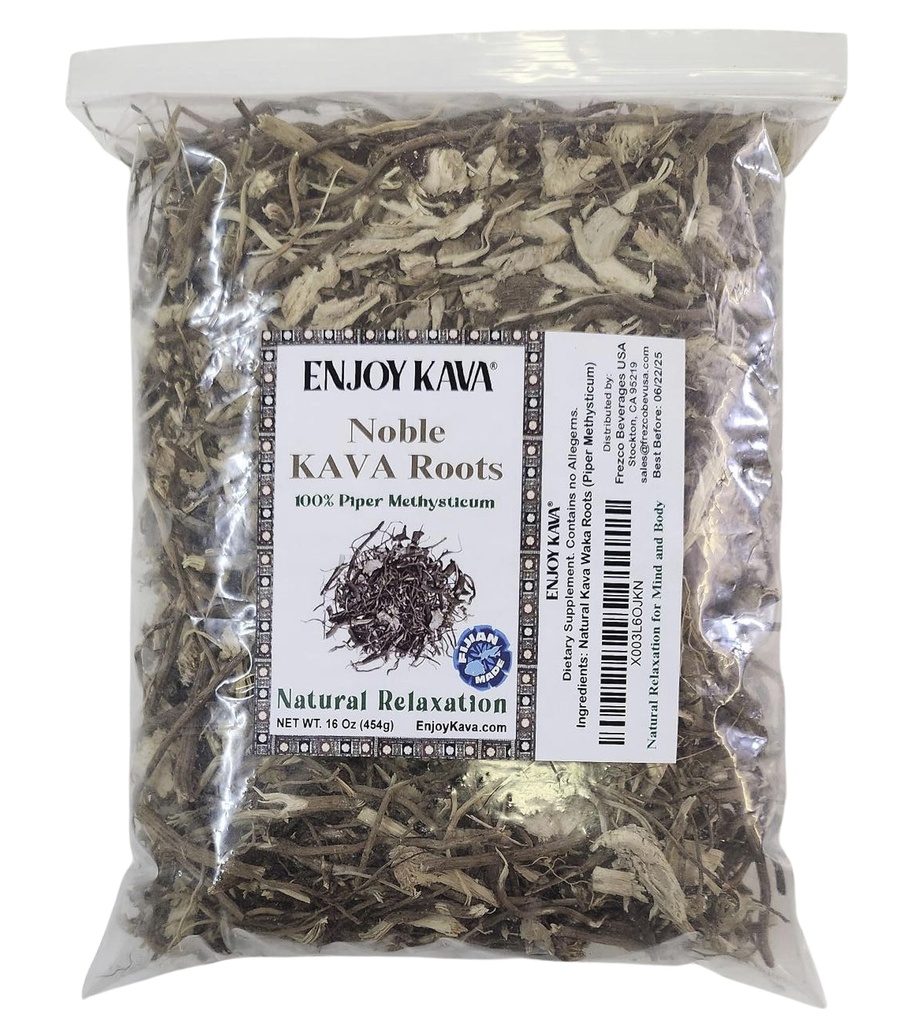 정통 100 % Noble KAVA - 루트 컷 & Sifted (16 Oz Bag) FIJI 섬에서 수입