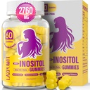 Myo-Inositol & D-Chiro Inositol, 비타민 D3, 마그네슘 글리세라이드, 오메가 3, Folate & 아연, Inositol 보충 생리주기 여성 - 40 : 1 비율 - 30 일 공급