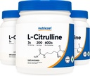 Nutricost 순수한 L-Citrulline (기초) 분말 (600 그램) (3 병)