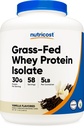 Nutricost Grass-Fed Whey Protein Isolate (Vanilla) 5LBS - 비 GMO, 글루텐 무료, 자연 풍미