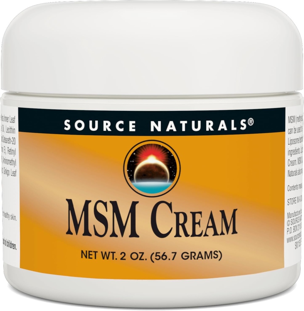Source Naturals MSM 크림 - 비타민 E 및 은행 - 2 oz