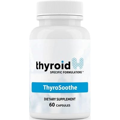 ThyroSoothe - Dr. Formulated Thyroid Support Supplement - Hyperthyroidism & Graves의 조건을위한 천연 공식 - Selenium, 비타민 C, 레몬 발름을 포함한 전체 Thyroid 건강 - 30 일 공급
