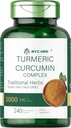 검은 후추 3000mg의 Turmeric Curcumin |Joint Support | 240 캡슐 | Turmeric Complex Supplement | Non-GMO, 글루텐 무료