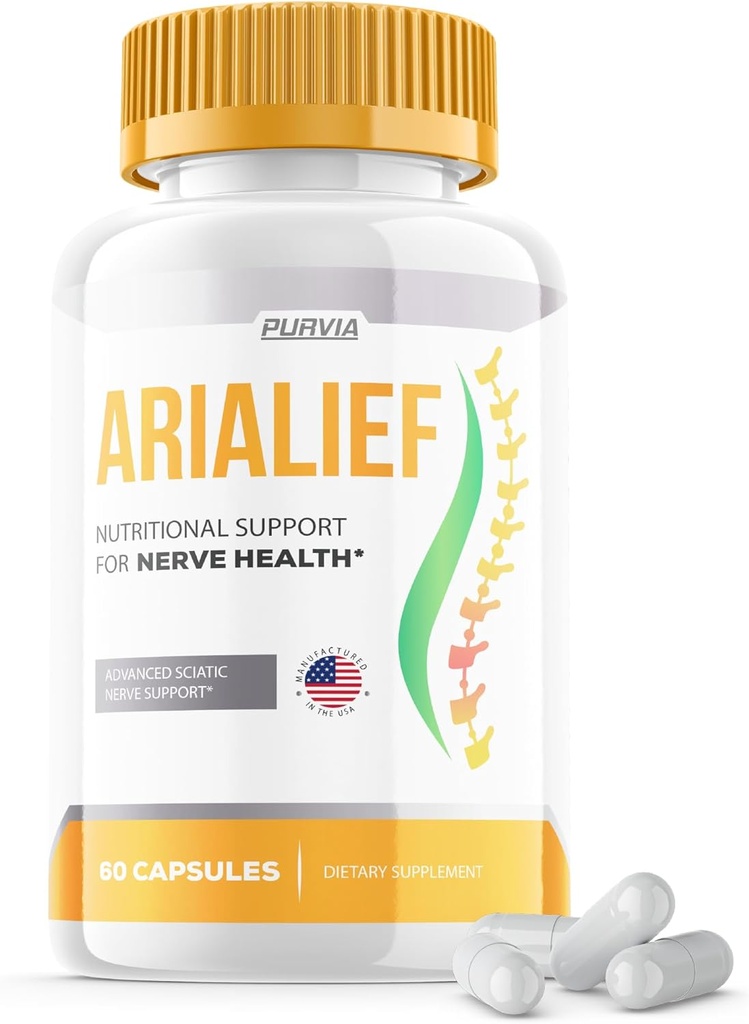 Arialief 캡슐 Sciatica - 공식적인 공식 - Arialief 비타민 보충교재 진보된 힘 공식, Arialief 캡슐 영양 지원 최대 힘 전반적인 웰니스 검토 (60의 캡슐)