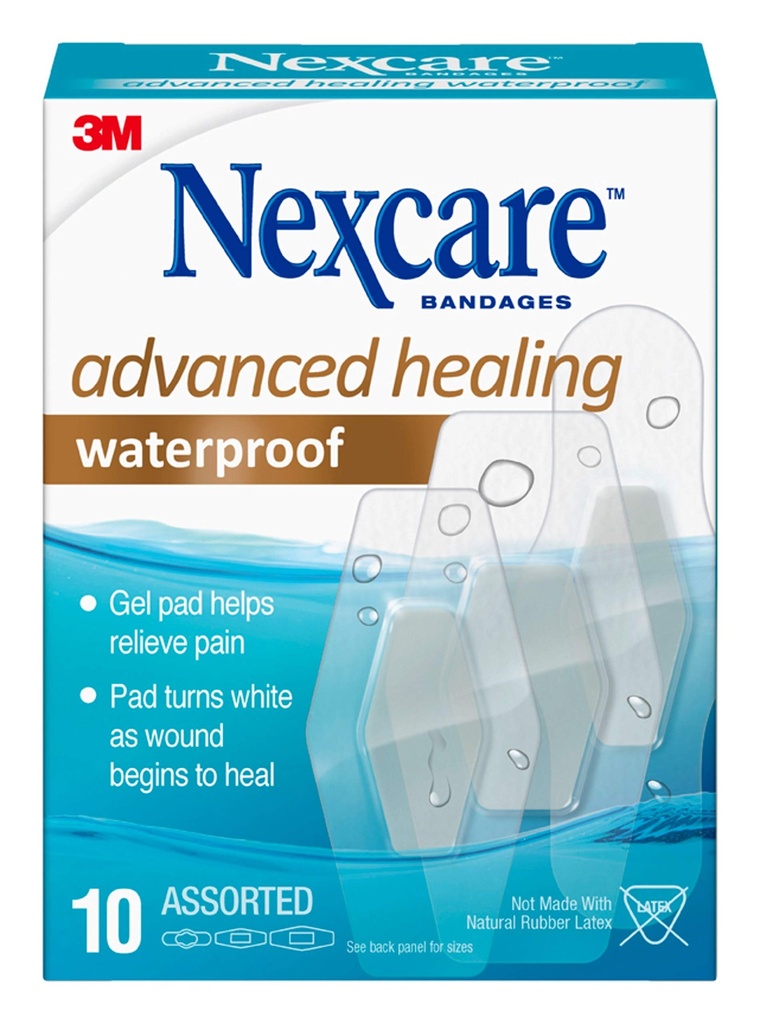 Nexcare 진보된 치유 방수 붕대, 분류된 크기, 10 조사